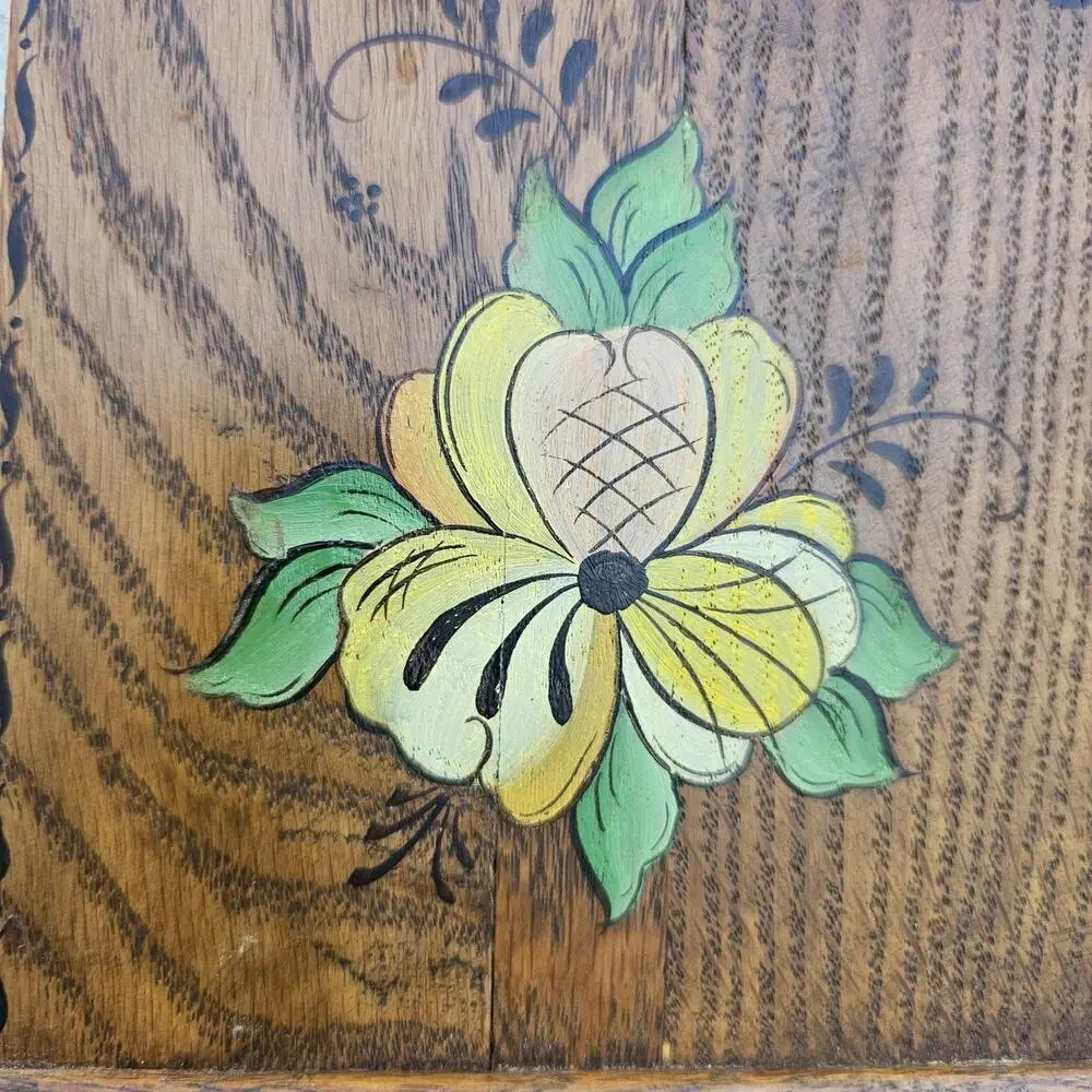 Norwegian Rosemaling Napkin Holder
